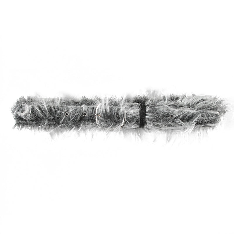 BXOXO - summer inspo Gray Faux Fur Spliced Leather Chic Design Belts Women  All-Match Y2k Exquisite Vintage Waist Accessories