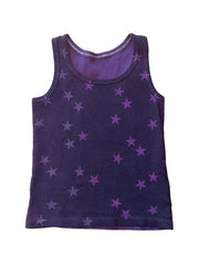 Star Print Embellished Crop Tank Top