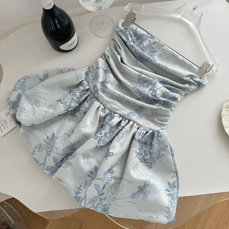 BXOXO - summer inspo Strapless Backless Sexy Mini Dress Women Fashion Off-shoulder Sleeveless A-line Dress Elegant Party Club Bodycon Dress