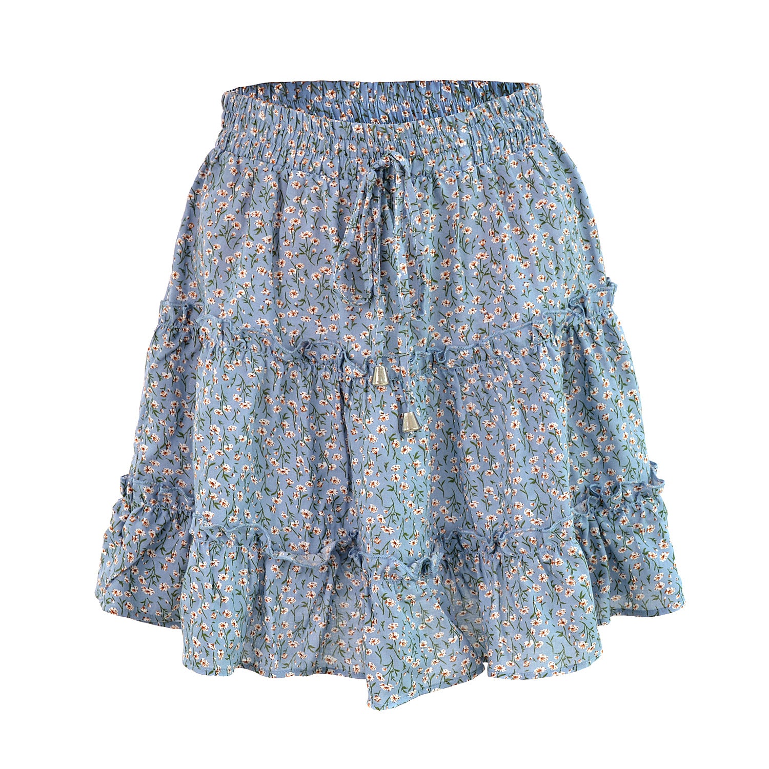 summer outfits inspo Summer Women's High Waist Ruffled Floral Skirt A- line Short Skirt Female Temu