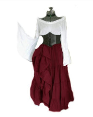 vampire costume male New Party Long Sleeve Dress Women's Renaissance Medieval Costume