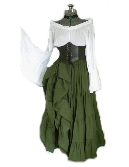 vampire costume male New Party Long Sleeve Dress Women's Renaissance Medieval Costume