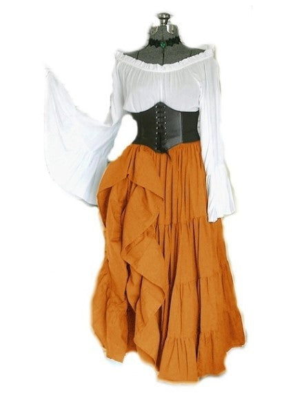 vampire costume male New Party Long Sleeve Dress Women's Renaissance Medieval Costume
