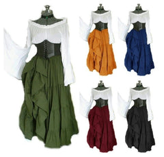 vampire costume male New Party Long Sleeve Dress Women's Renaissance Medieval Costume