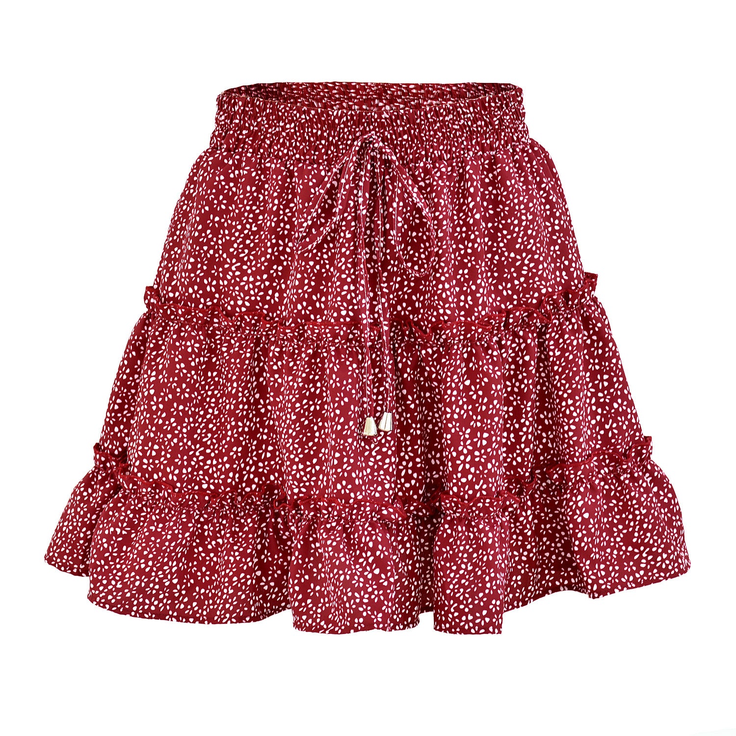 summer outfits inspo Summer Women's High Waist Ruffled Floral Skirt A- line Short Skirt Female Temu