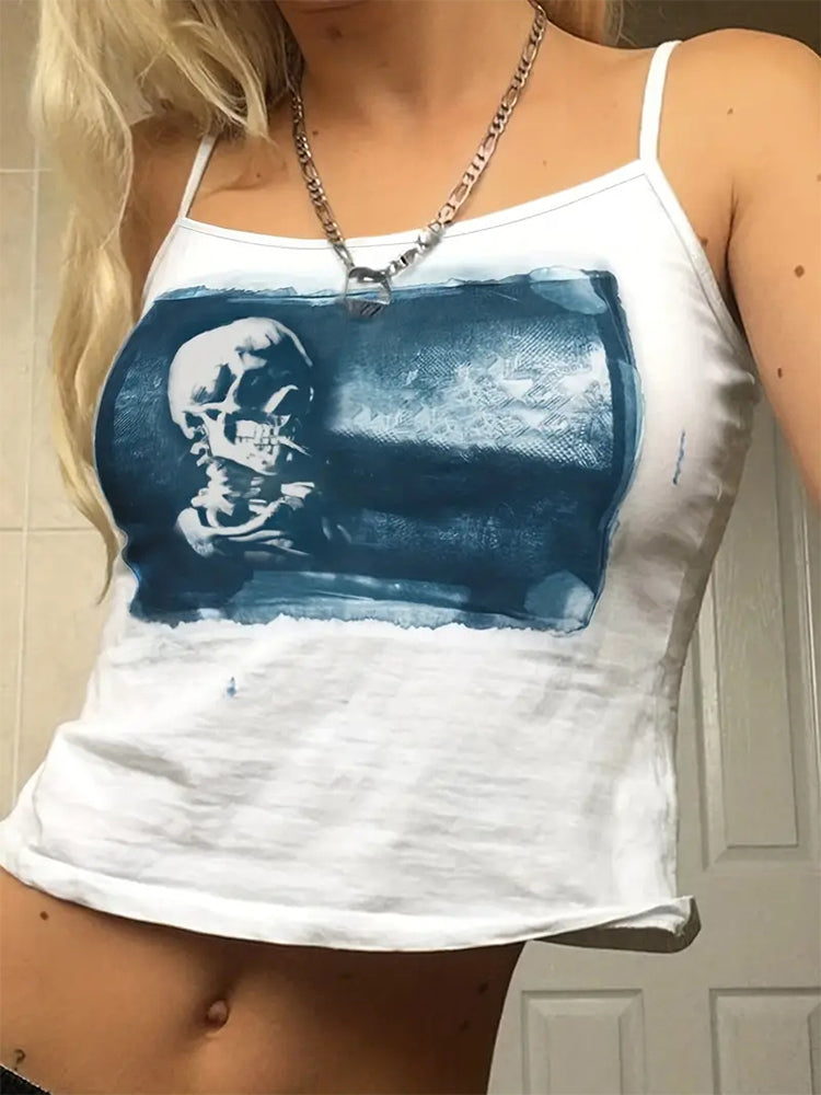 Bxoxo Emo girls chic gothic aesthetic punk women tank top rock hip hop fashion slim streetwear sexy Grunge vintage sleeveless camisole
