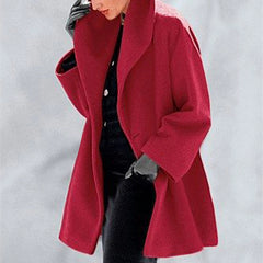 suede jacket outfit Hot Selling Women's Fashion Autumn and Winter Coat Multi-Color round Neck Loose Hooded Coat Woolen Overcoat