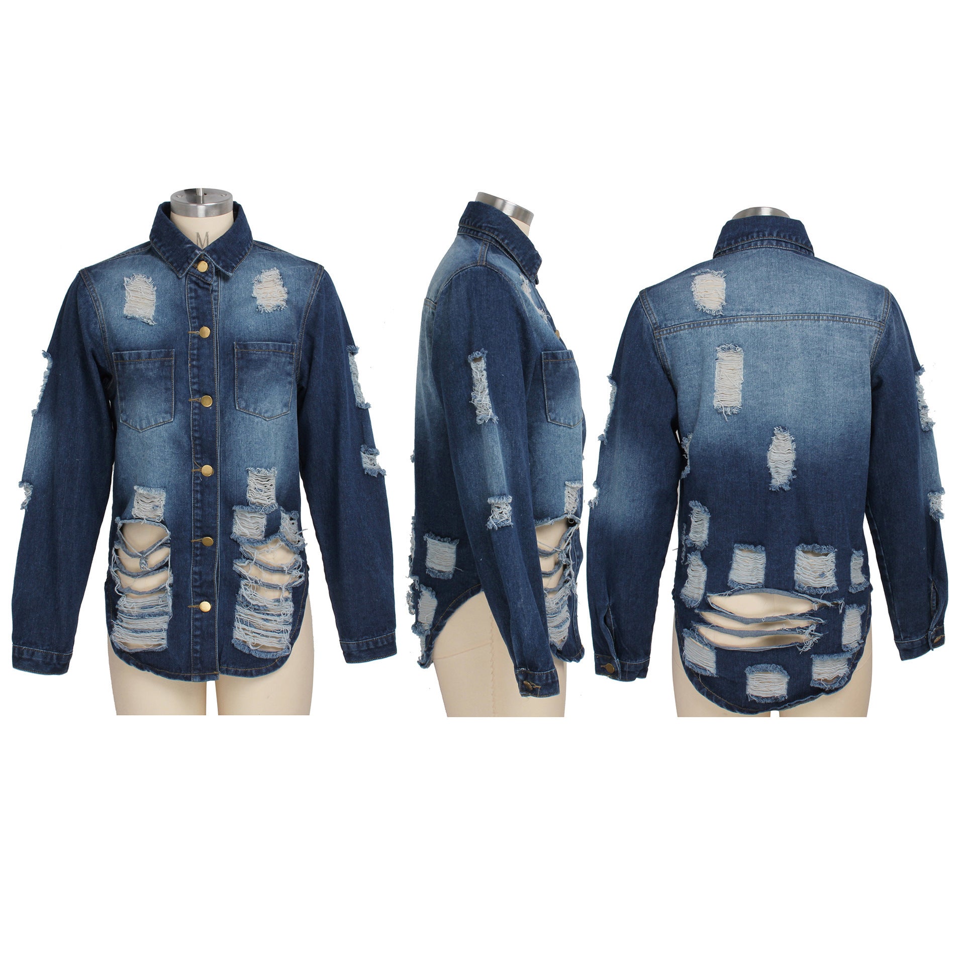 men’s fall fashion Denim Women's Clothing New Fashion Casual Women's Clothing Denim Coat Female