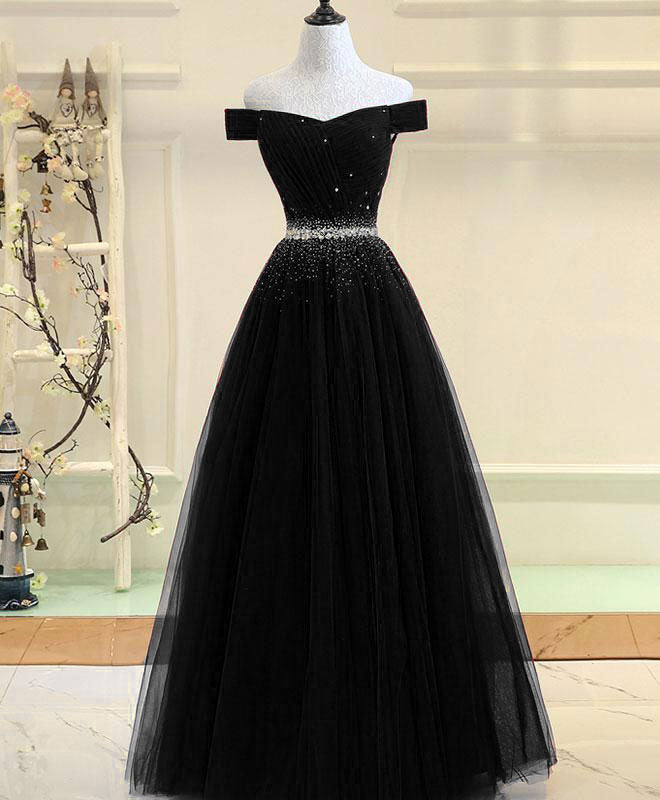 BXOXO Burgundy Tulle Off Shoulder Long Prom Dress, Burgundy Evening Dress