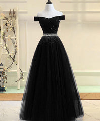 BXOXO Burgundy Tulle Off Shoulder Long Prom Dress, Burgundy Evening Dress