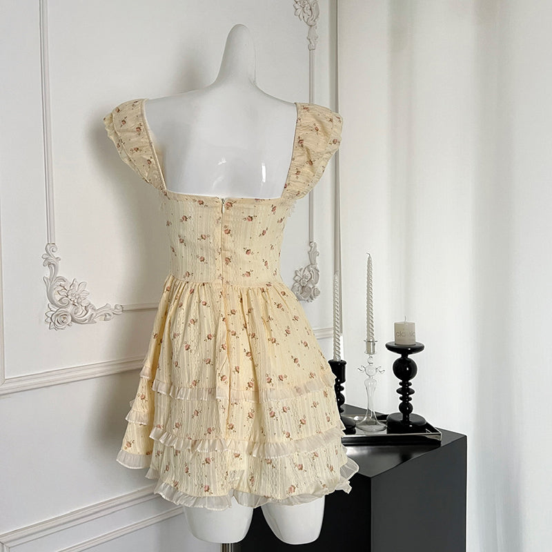 BXOXO - summer inspo Summer Floral Dresses Women Sleeveless Spaghetti Strap Backless Ruffle Dress Elegant Casual Party Ladies Dresses