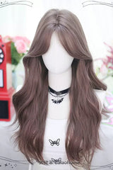 BXOXO - Milk Tea Rose Pink Sweet Lolita Long Curly Wigs