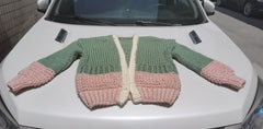 women’s fashion Autumn and Winter Thickened Loose Knitted Coat Women's Style Lazy Hand-Woven Ball Sweater