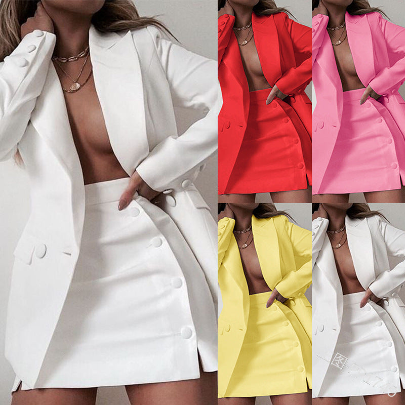 costume ideas Autumn New Suit Women's Fashion Suit Top + Short Skirt Two-Piece Set Hot Sale