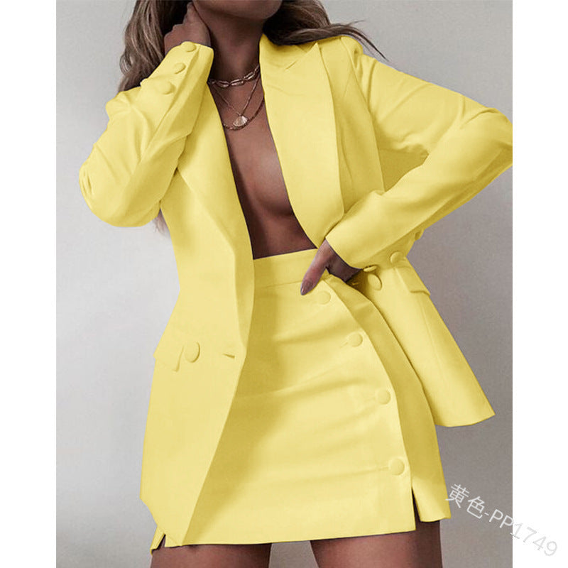 costume ideas Autumn New Suit Women's Fashion Suit Top + Short Skirt Two-Piece Set Hot Sale