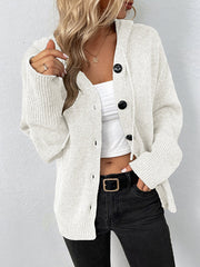 BXOXO Wrap Buttoned Hooded Solid Color Cardigan
