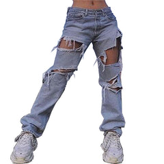 hipster Women's Jeans Ripped Slimming Jeans Women's Pants Trousers