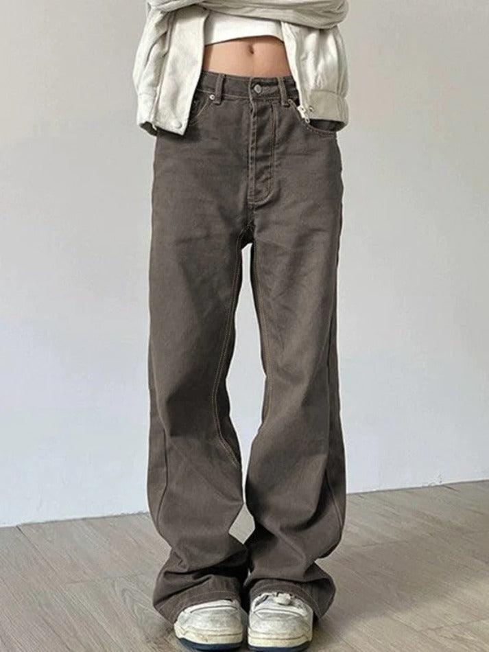 Vintage Washed Mid Rise Boyfriend Jeans
