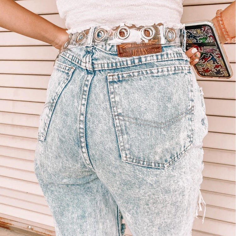 hipster Sales Women's Jeans Ripped Slimming Women's Jeans Trousers Women's Pants