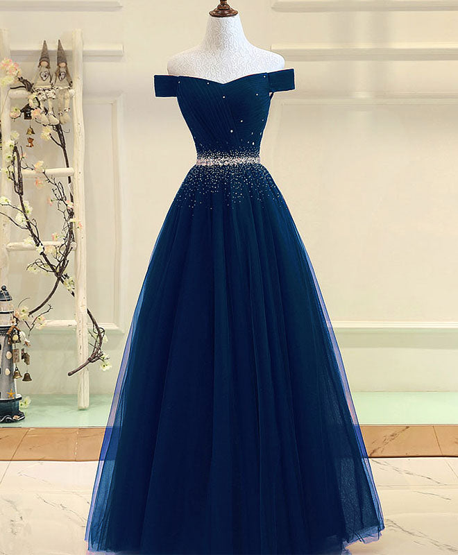 BXOXO Burgundy Tulle Off Shoulder Long Prom Dress, Burgundy Evening Dress