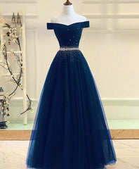 BXOXO Burgundy Tulle Off Shoulder Long Prom Dress, Burgundy Evening Dress