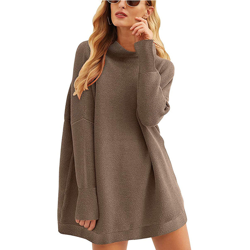 women’s fall fashion Quality Fashion Women's Top Pullover Turtleneck Loose Knitted Sweater Women