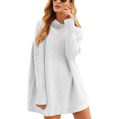women’s fall fashion Quality Fashion Women's Top Pullover Turtleneck Loose Knitted Sweater Women