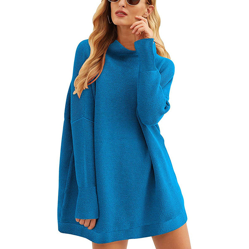 women’s fall fashion Quality Fashion Women's Top Pullover Turtleneck Loose Knitted Sweater Women