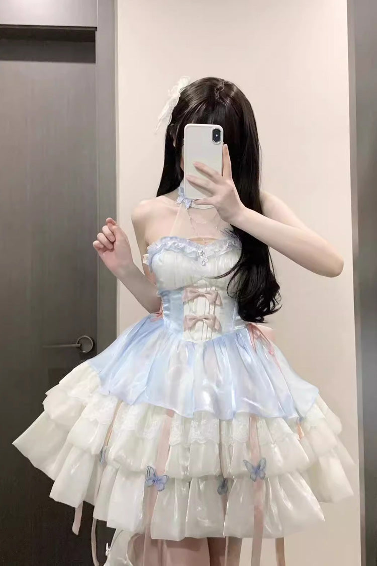 BXOXO - Love God's Promise Sleeveless Multi-layer Ruffle Sweet Elegant Princess Lolita Dress 3 Colors