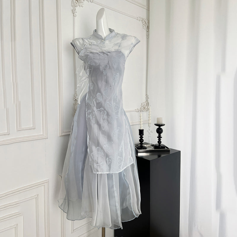 BXOXO - summer inspo New Chinese Style Dress Retro Summer New Chic Design Long Dress Fashion Temperament Dress