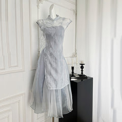 BXOXO - summer inspo New Chinese Style Dress Retro Summer New Chic Design Long Dress Fashion Temperament Dress
