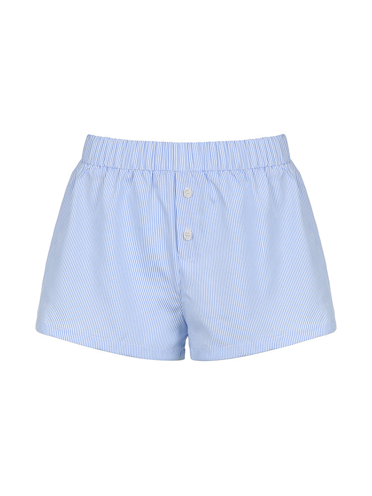 BXOXO - summer inspo Casual Loose Stripe Button Details Summer Shorts Women Vacation Beach Outfits