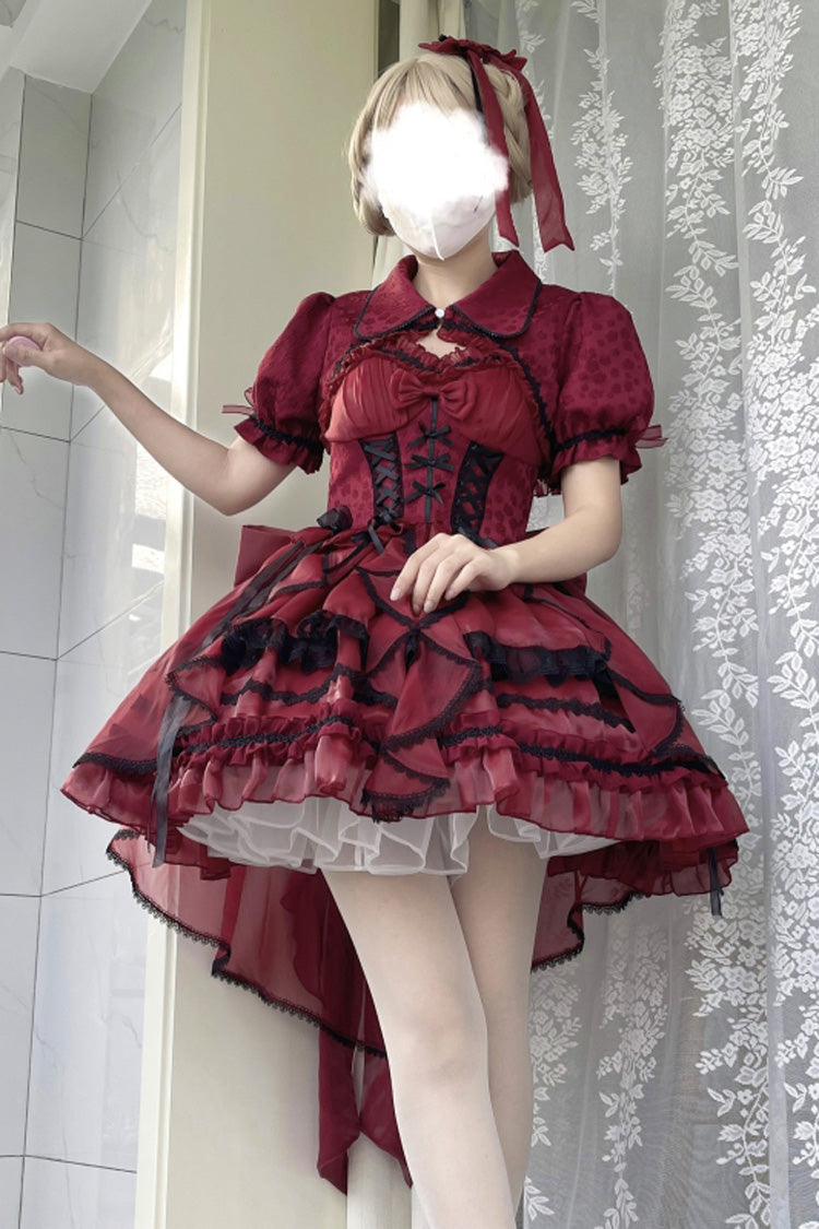 BXOXO - Glaze Fantasy Sleeveless Ruffle Embroidery Bowknot Sweet Lolita Jsk Dress 5 Colors