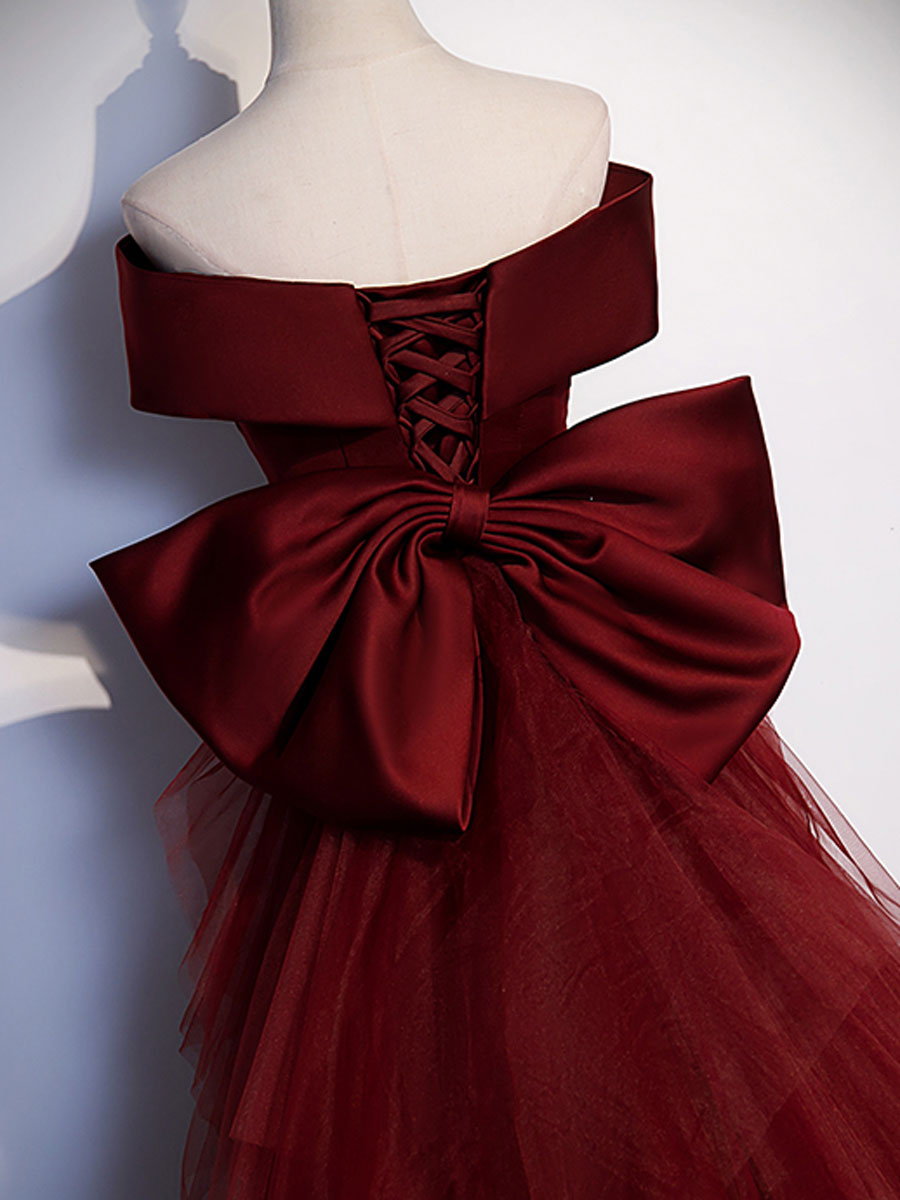 BXOXO DRESS TO IMPRESS Burgundy Mermaid Long Prom Dress, Burgundy Formal Evening Dresses