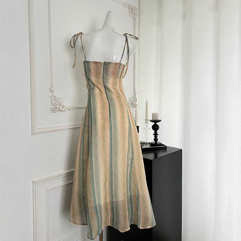 BXOXO - summer inspo Summer New Women Elegant Suspender Dress Fashion Beach Style Backless Long Dress Sleeveless Temperament Dress