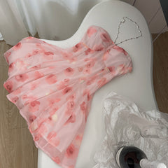 BXOXO - summer inspo 2025 Summer Floral Print Halter Dress Women Sexy Vintage Sleeveless Mini Dress Holiday Party Chic Dresses