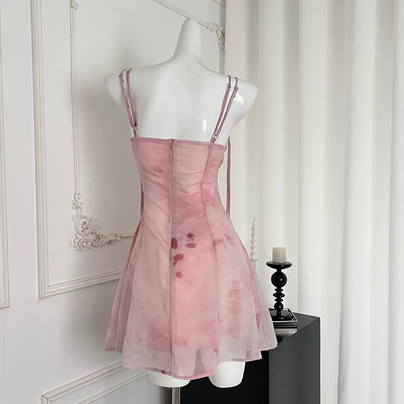 BXOXO - summer inspo Women's Chic Gentle Style Suspender Dress Summer New Fashion Sweet Beach Holiday Party Dress Elegant Fairy Dress