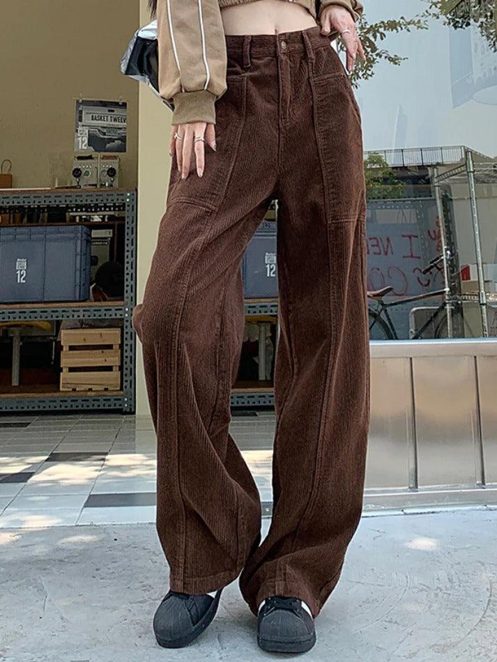 Vintage Corduroy Big Pocket Splice Cargo Pants