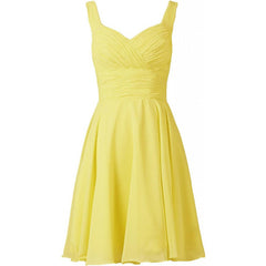 supernatural dress to impress Fashionable Cross Pleated Bright Short Bridesmaid Dress Banquet Dress Can Be Customized