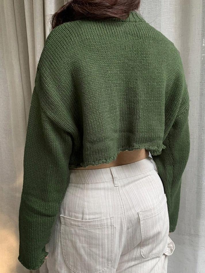 Vintage Star Jacquard Cropped Sweater