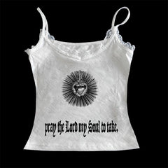 Bxoxo Punk Gothic Women's Sleeveless Suspender Y2K Streetwear Hip Hop Rock vintage Hot Girls Chic Lace Slim Sexy emo Women's Crop Tops