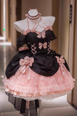 BXOXO - Black/Pink Multi-layer Hanayome Bowknot Fishbone Elegant Princess Sweet Lolita Jsk Dress