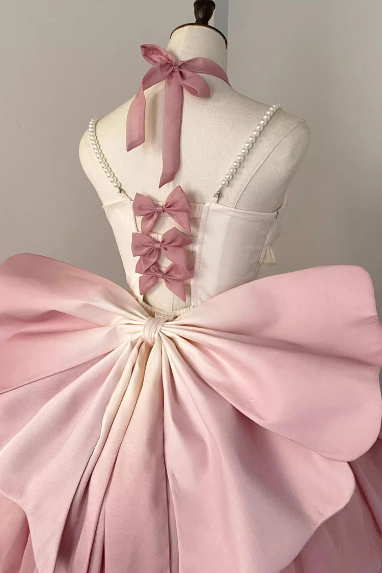 BXOXO - Gradient Pink Hanayome Hollow Bowknot Sweet Princess Lolita Dress