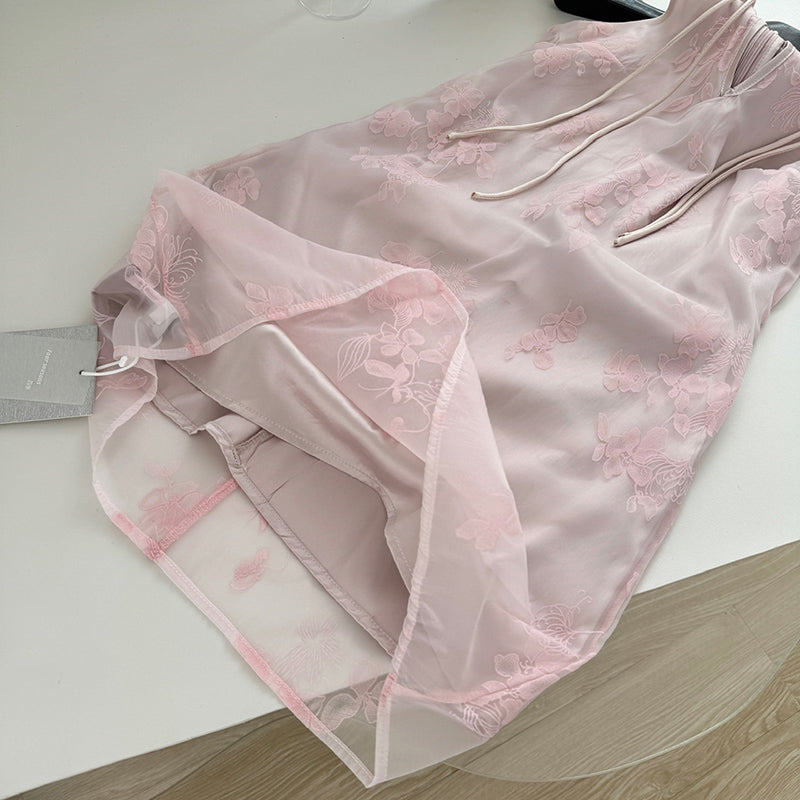 BXOXO - summer inspo Cheongsam Dress Chinese Style Improved Modern Sexy Qipao Women Sleeveless Vintage Print Floral Elagant Party Dress