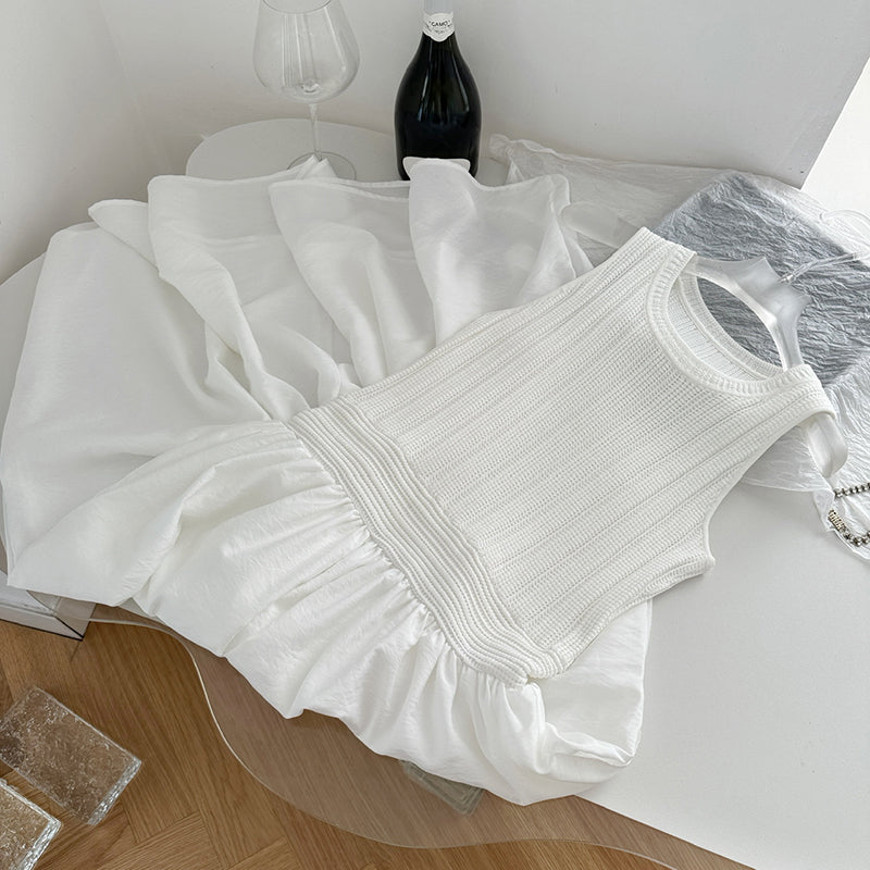 BXOXO - summer inspo French Elegant Vest Dress Women's Summer Fashion 2025 New Sleeveless Long Skirt Casual Holiday Style Dress