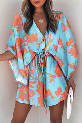 BXOXO - Dynamic Love Printed Batwing Sleeve Dress