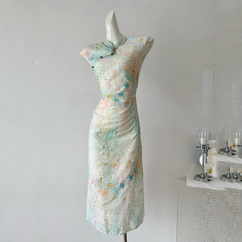 BXOXO - summer inspo 2025 New Improved Chinese-style Qipao Chic Design Cheongsam Dress Slim Bodycon Elegant Sexy Summer Wear Party Dress