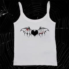 Bxoxo Gothic Aesthetic Grunge Punk Emo Girl Y2K Women Sleeveless Camisole Chic vintage Slim Streetwear Harajuku Hip-Hop Rock sexy Tops