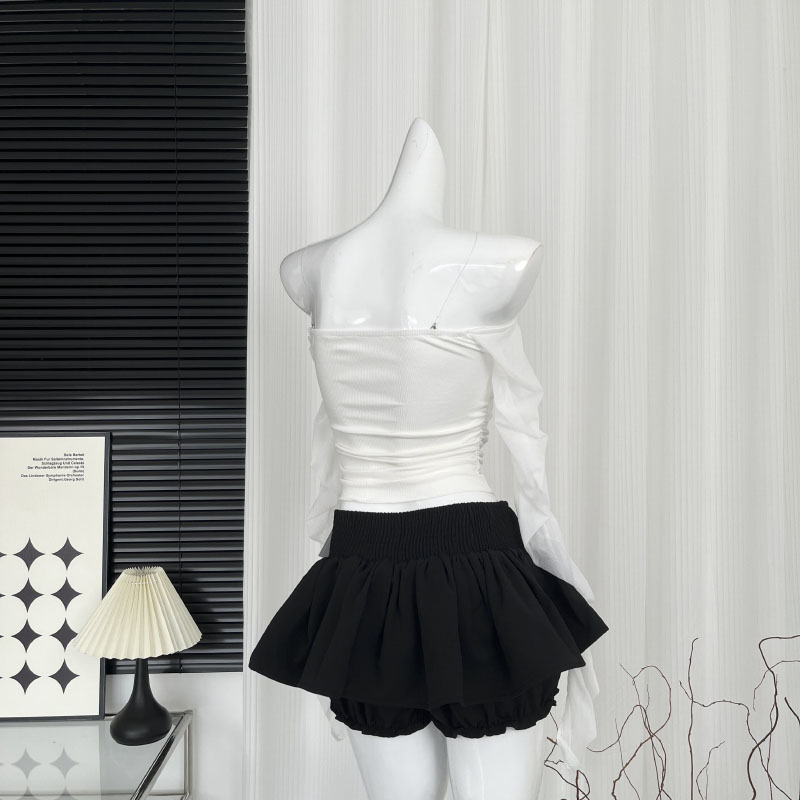 BXOXO - summer inspo Women's Sexy chic butterfly design Fashion Shirt Fall Black Off-the-shoulder Lace Party Blouse Chic Y2K Elegant Short Blous