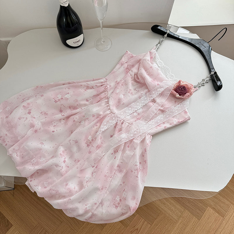 BXOXO - summer inspo 2025 New Summer Women French Style Sweet Fairy Spaghetti Strap Short Dress Female Sexy Elegant Backless Party Mini Dresses